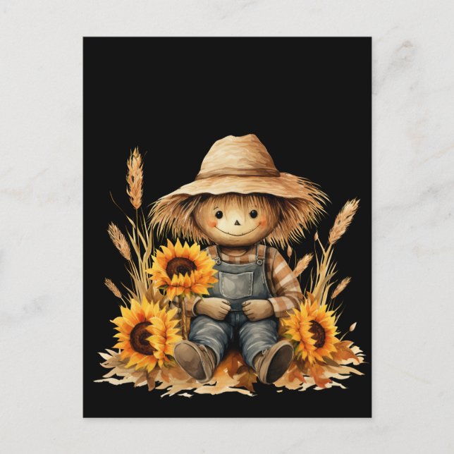 Scarecrow Greeting  Postcard (Front)
