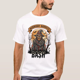 Scarecrow Halloween Shirt Vintage Engraving Party
