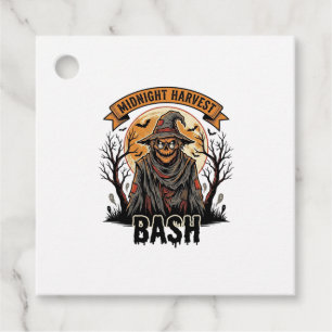 Scarecrow Halloween Shirt Vintage Engraving Party Favour Tags
