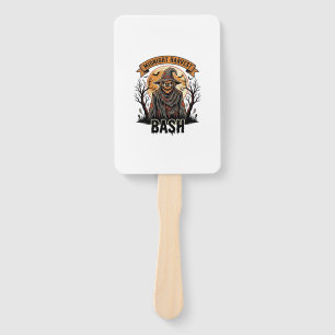 Scarecrow Halloween Shirt Vintage Engraving Party Hand Fan