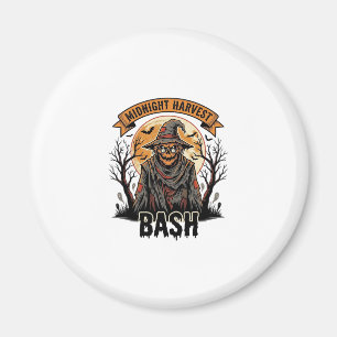 Scarecrow Halloween Shirt Vintage Engraving Party Magnet