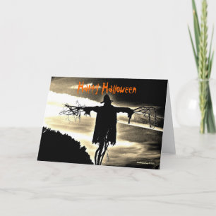 Scarecrow Happy Halloween Card