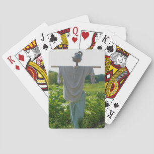 Scarecrow In Garden Field Nature Playing Cards