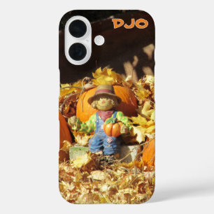 Scarecrow King on His Pumpkin Throne iPhone 16 Case