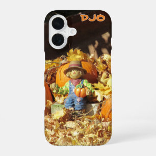 Scarecrow King on His Pumpkin Throne iPhone 16 Case