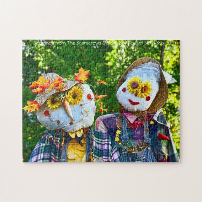 Scarecrow Mahon Bay Festival Nova Scotia. Jigsaw P Jigsaw Puzzle (Horizontal)