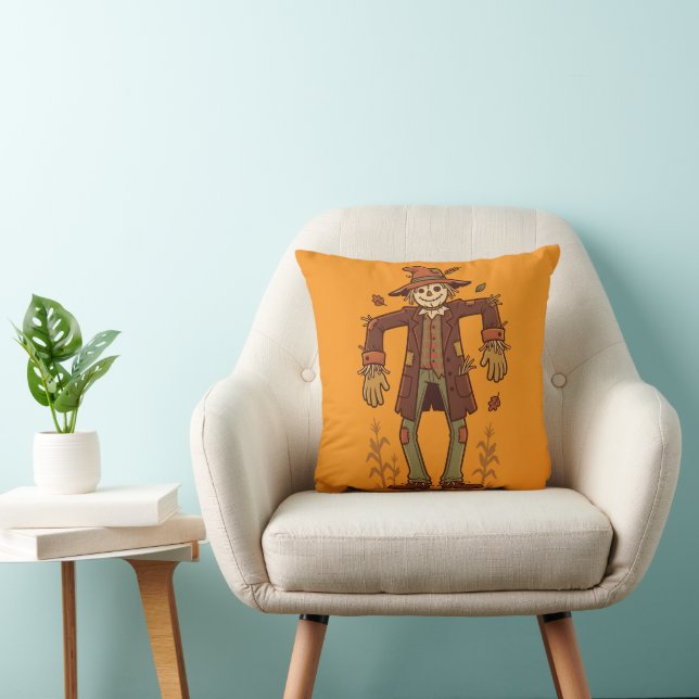 Scarecrow on Orange Cushion (Chair)