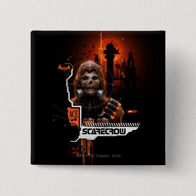 Scarecrow Orange Graphic 15 Cm Square Badge (Front)