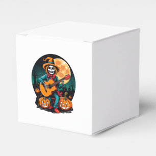 scarecrow plays guitar and celebrates halloween favour box