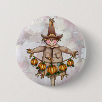 SCARECROW & PUMPKIN GARLAND by SHARON SHARPE