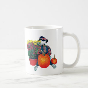 Scarecrow, Pumpkins and Mums Coffee Mug