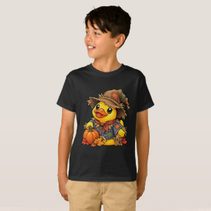 Scarecrow Rubber Duck Autumn Harvest T-Shirt