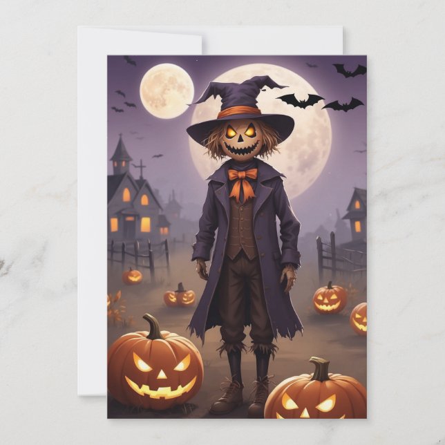 Scarecrow’s Spooky Harvest – Halloween Gift Card (Front)