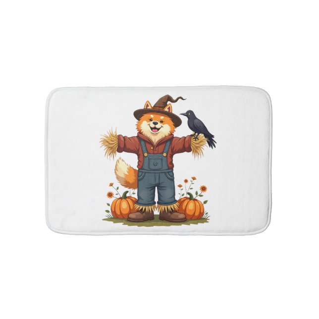 Scarecrow Samoyed Dog Bath Mat (Front)