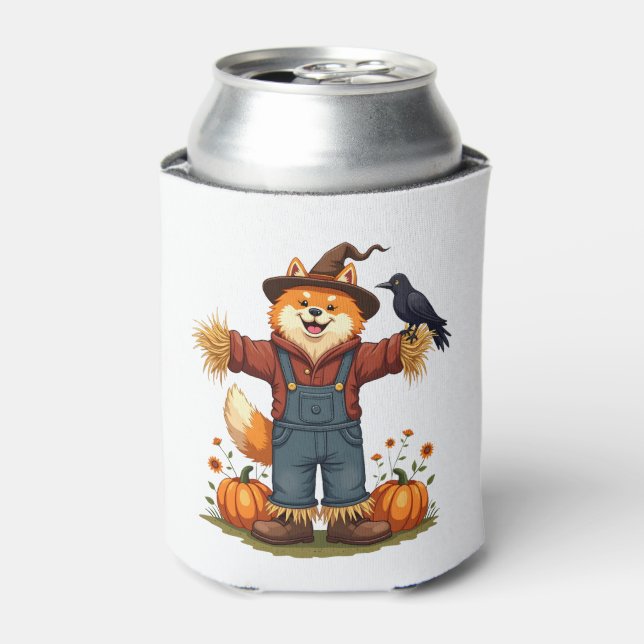 Scarecrow Samoyed Dog Can Cooler (Can Front)