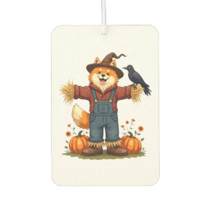 Scarecrow Samoyed Dog Car Air Freshener