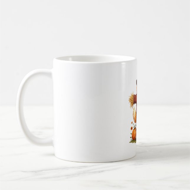Scarecrow Samoyed Dog Coffee Mug (Left)