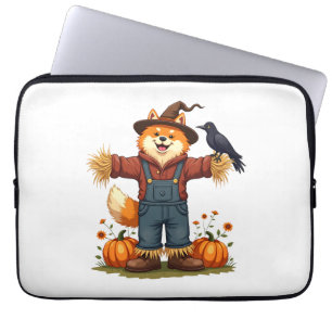 Scarecrow Samoyed Dog Laptop Sleeve