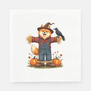 Scarecrow Samoyed Dog Napkin