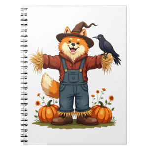 Scarecrow Samoyed Dog Notebook