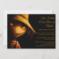 Scarecrow Shadows Halloween Costume Party Invitati