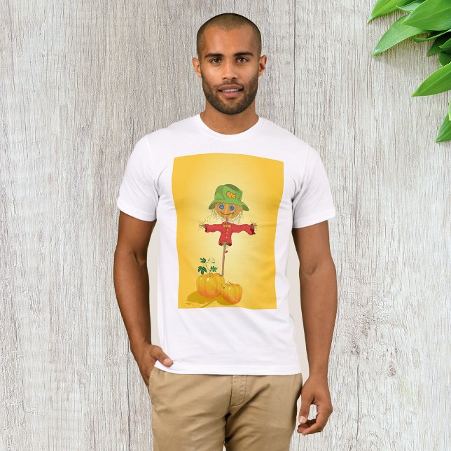 Scarecrow With Pumpkins Mens T-Shirt (Creator Uploaded)