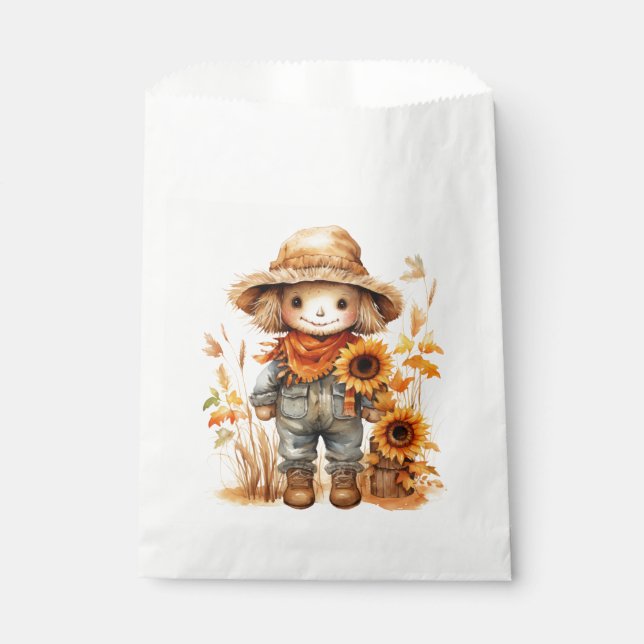 Scarecrow with Sunflower  Favour Bag (Front)