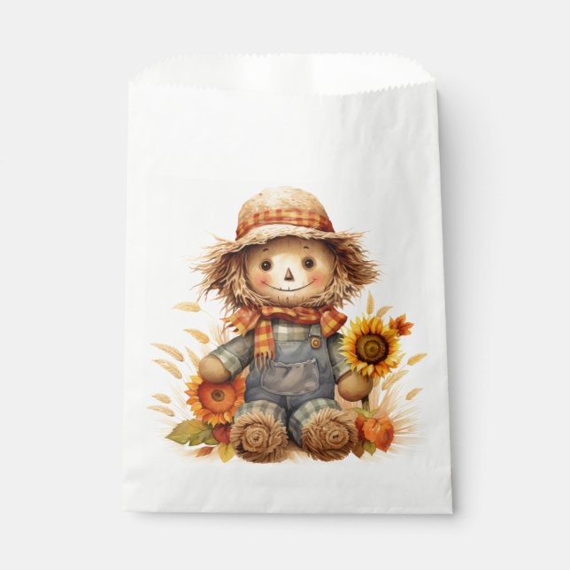 Scarecrow with Sunflower  Favour Bag (Front)
