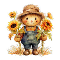 Scarecrow with Sunflower 