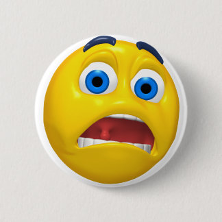 scared 6 cm round badge