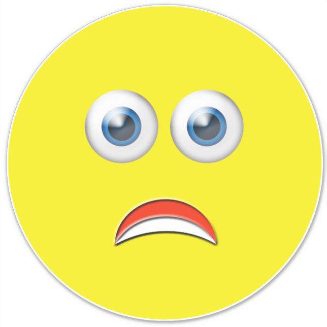 Scared Afraid Emoji (Front)