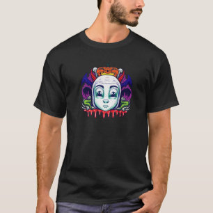 Scared Boy Clown Halloween Costume Bat Wings Pumpk T-Shirt
