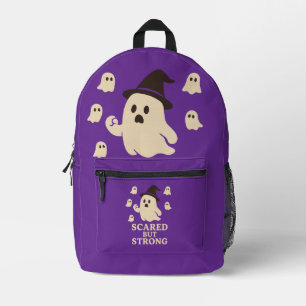 Scared But Strong Printed Backpack