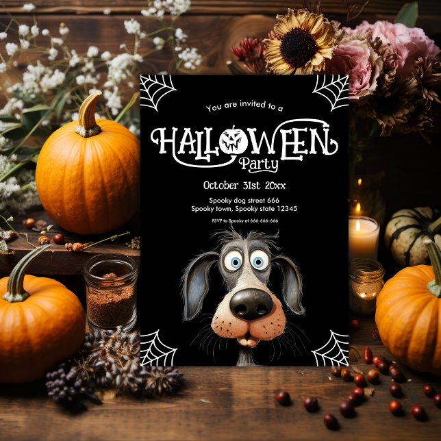 Scared dog Halloween party Invitation (Creator Uploaded)