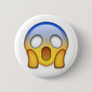 Scared Emoji 6 Cm Round Badge
