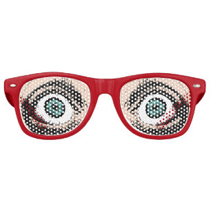 "Scared Eyes" Light Skin and Eyes Customisable Retro Sunglasses