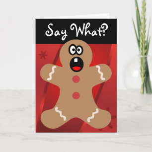 Scared Gingerbread Men the Best Christmas Guests Holiday Card