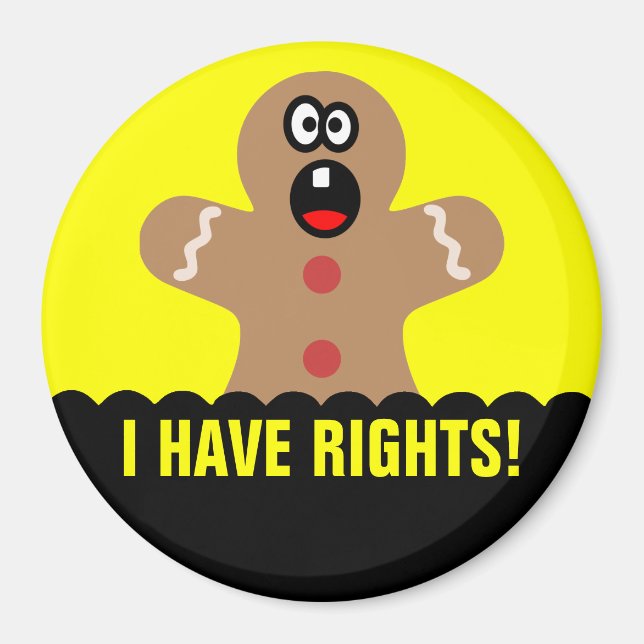 Scared Gingerbread Men the Best Christmas Guests Magnet (Front)