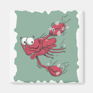 Scared Lobster Magnet