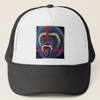 Scared monkey trucker hat
