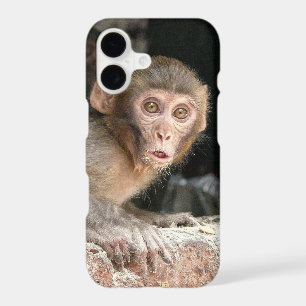 Scared monkey with big eyes mobile case