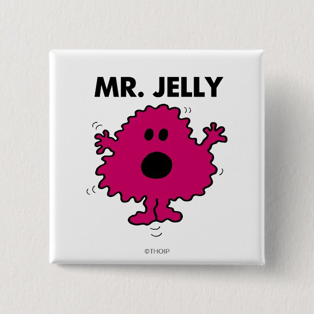 Scared & Nervous Mr. Jelly 15 Cm Square Badge (Front)