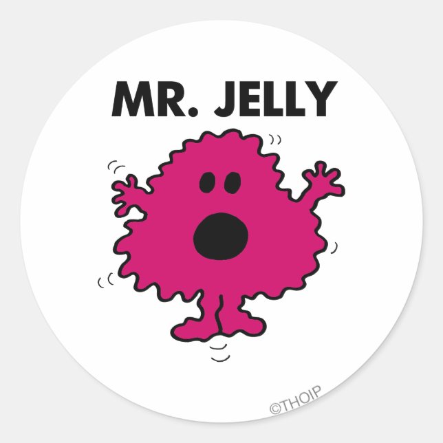 Scared & Nervous Mr. Jelly Classic Round Sticker (Front)