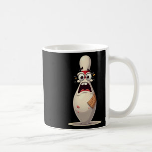 Scared Pin Funny Bowling Lover Bowlers Graphic For Coffee Mug