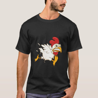 Scared Running Chicken T-Shirt