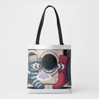 scared socks tote bag