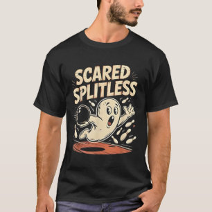 Scared Splitless Bowling Halloween Fun Design T-Shirt
