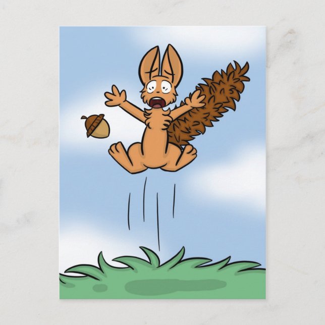 Scared Squirrel Postcard (Front)
