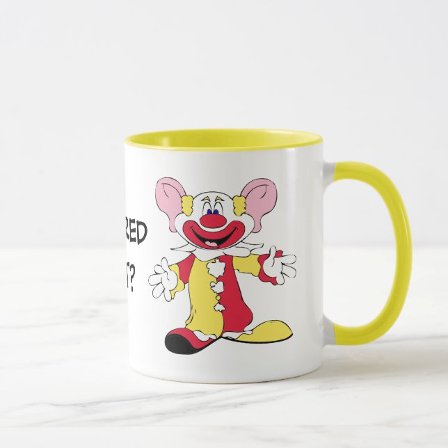 SCARED YET? Big Eared Clown Ceramic Mug (Right)