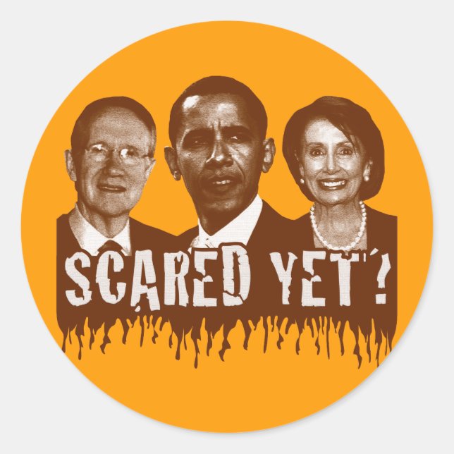 Scared Yet? Classic Round Sticker (Front)